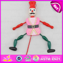 2016 Funny Toy Wooden String Puppet, Best Sale Wooden Pull Toy Puppet, Popular Baby Toy Wooden Puppet W02A058b